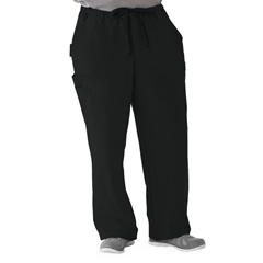 MED5800BLKST - Medline - Illinois Ave Mens Athletic Cargo Scrub Pants with 7 Pockets, Black, Small