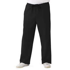 Medline Newport Ave Unisex Stretch Fabric Scrub Pants with Drawstring, Black, 4XL
