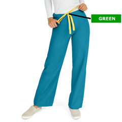Medline AngelStat Unisex Reversible Drawstring Waist Scrub Pants, Blue, 2XL