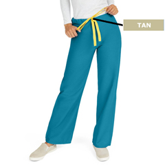 Medline AngelStat Unisex Reversible Drawstring Waist Scrub Pants, Blue, 3XL