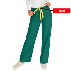 Medline AngelStat Unisex Reversible Drawstring Waist Scrub Pants, Green, XL