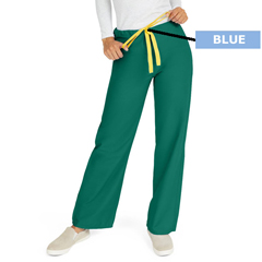 Medline AngelStat Unisex Reversible Drawstring Waist Scrub Pants, Green, XS
