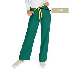 Medline AngelStat Unisex Reversible Drawstring Waist Scrub Pants, Green, 3XL