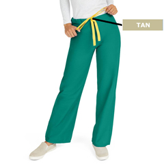 Medline AngelStat Unisex Reversible Drawstring Waist Scrub Pants, Green, 3XL