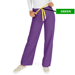 Medline AngelStat Unisex Reversible Drawstring Waist Scrub Pants, Purple, 2XL