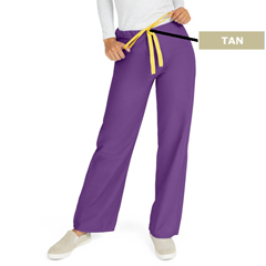 Medline AngelStat Unisex Reversible Drawstring Waist Scrub Pants, Purple, 3XL
