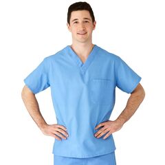 Medline AngelStat Unisex Reversible V-Neck Scrub Tops with 2 Pockets, 1/EA