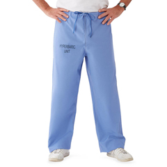 Medline Unisex 100% Cotton Reversible Hyperbaric Drawstring Scrub Pants, 1/EA