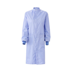 Medline Fluid-Resistant Unisex Antistatic Lab Coat, Ceil Blue, Size 3XL, 1/EA