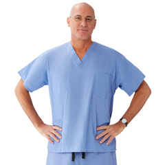 Medline Encore Unisex Reversible V-Neck 4-Pocket Scrub Top with Color-Coding