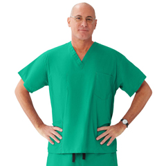 Medline Encore Unisex Reversible V-Neck 4-Pocket Scrub Top with Color-Coding