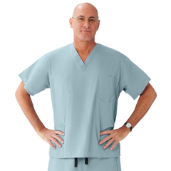 Medline Encore Unisex Reversible V-Neck 4-Pocket Scrub Top with Color-Coding