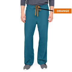 Medline PerforMAX Unisex Reversible Scrub Pants with Front Drawstring, Blue, Small