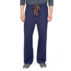 Medline PerforMAX Unisex Reversible Scrub Pants with Front Drawstring, Blue, Large