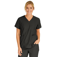 MED881DKWXS - Medline - PerforMAX Womens Mock-Wrap Tunic Scrub Tops with 2 Pockets