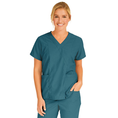 MED881JCBS - Medline - PerforMAX Womens Mock-Wrap Tunic Scrub Tops with 2 Pockets