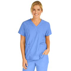 MED881NTHM - Medline - PerforMAX Womens Mock-Wrap Tunic Scrub Tops with 2 Pockets