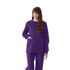 Medline ComfortEase Unisex Crew-Neck Warm-Up Jacket with Knit Cuffs
