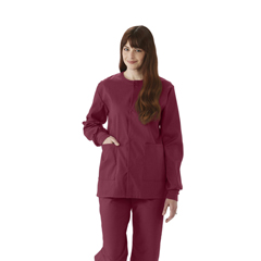 Medline ComfortEase Unisex Crew-Neck Warm-Up Jacket with Knit Cuffs