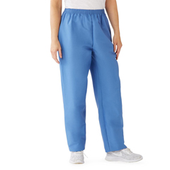 Medline ComfortEase Women's Elastic Waist Scrub Pants with 2 Pockets, 1/EA