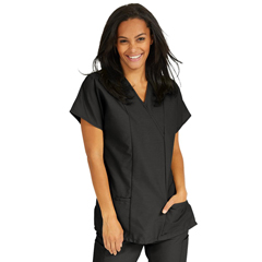 MED8851DKWXXXL - Medline - ComfortEase Womens Crossover Tunic Scrub Top with Two Pockets