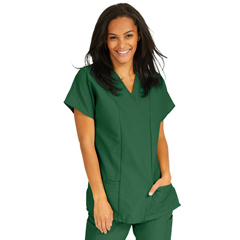 MED8851JEGXL - Medline - ComfortEase Womens Crossover Tunic Scrub Top with Two Pockets