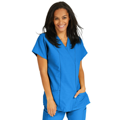 MED8851JRLXXXL - Medline - ComfortEase Womens Crossover Tunic Scrub Top with Two Pockets