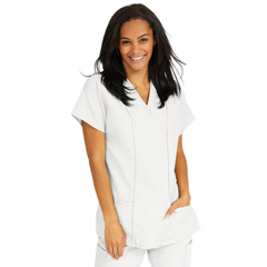 MED8851XTQL - Medline - ComfortEase Womens Crossover Tunic Scrub Top with Two Pockets