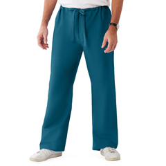 Medline ComfortEase Unisex Reversible Scrub Pants with Drawstring, Blue, XS