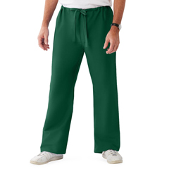 Medline ComfortEase Unisex Reversible Scrub Pants with Drawstring, Green, Medium