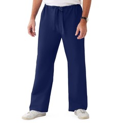 Medline ComfortEase Unisex Reversible Scrub Pants with Drawstring Waist, Midnight Blue, Regular Inseam, Size 4XL