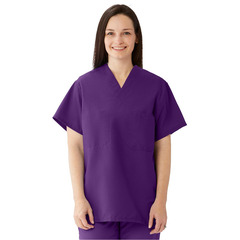 Medline ComfortEase Unisex Reversible Scrub Tops with 2 Pockets