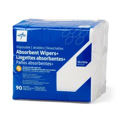Medline Absorbent Wipers+ Dry Wipes, 12