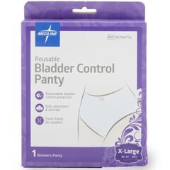 Medline Reusable Light Incontinence Pants, Women, Size XL, for Waist Size 34-36