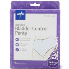 Medline Reusable Light Incontinence Pants, Women, Size 2XL, for Waist Size 37-40