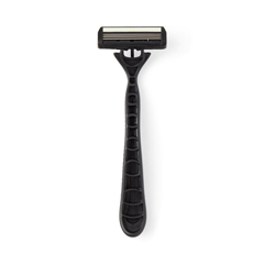 Medline Disposable Facial Razors with Triple Blades and Lubrication Strip, Blue, 500 EA/CS