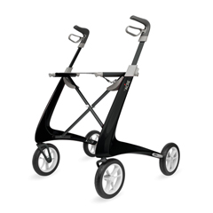 Medline byACRE Carbon Ultralight Comfort Walker Rollator, 18.5