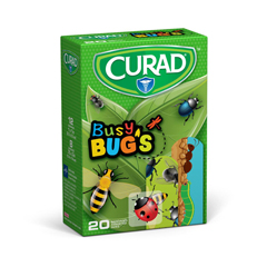 Curad Busy Bugs Bandages, Cartoon, 20 EA/BX, 24 BX/CS