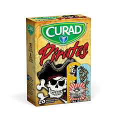 CURAD Pirates Bandages, Assorted Sizes, 24 BX/CS