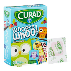 CURAD Bandages, Owls, Assorted Sizes, 1/BX