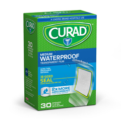 CURAD Clear Waterproof Adhesive Strips, 1