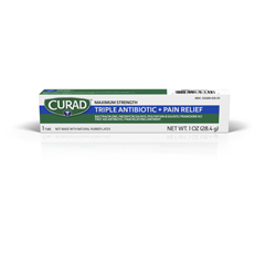 MEDCUR001232H - Medline - CURAD Triple Antibiotic Plus Pain Relief Ointment, 1 oz. Tube