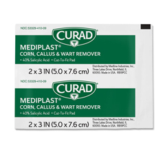 MEDCUR01496Z - Medline - CURAD Mediplast Corn, Callus and Wart Remover Pads, 2 x 3
