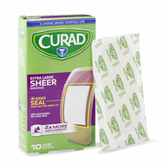 CURAD Sheer Adhesive Bandage, 2