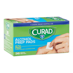 MEDCUR09073736R - Curad - Medium 2-Ply Sterile Alcohol Prep Pad, 36/Box, 30 BX/CS