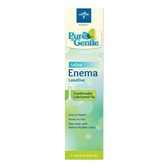 Medline Pure & Gentle Disposable Saline Enema, 4.500 OZ, 24 EA/CS