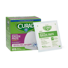 Curad Sterile Pro-Gauze Pads, 3