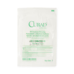 Curad Sterile Oil Emulsion Nonadherent Gauze Dressings, 3