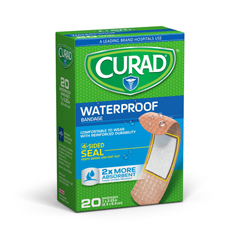 MEDCUR43021RB - Curad - Waterproof Extra Strength Bandages