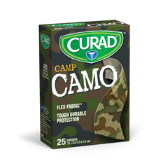 CURAD Green Camo Flex-Fabric Adhesive Bandage, 3/4